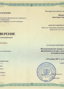 Методологические основы занятий по адаптивной физ.культуре с детьми с ОВЗ